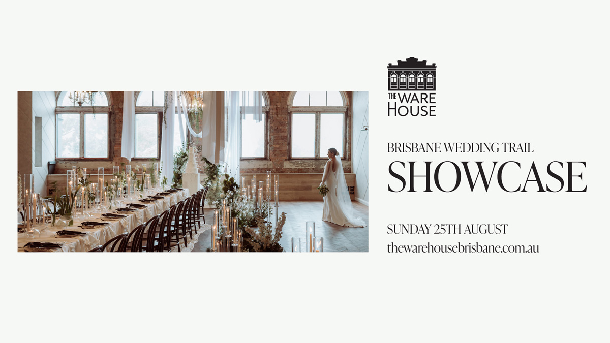 Join us for a new kind of wonderful at The Warehouse Wedding Showcase, Wedding Venue Brisbane. As part of the Brisbane Wedding Trail.